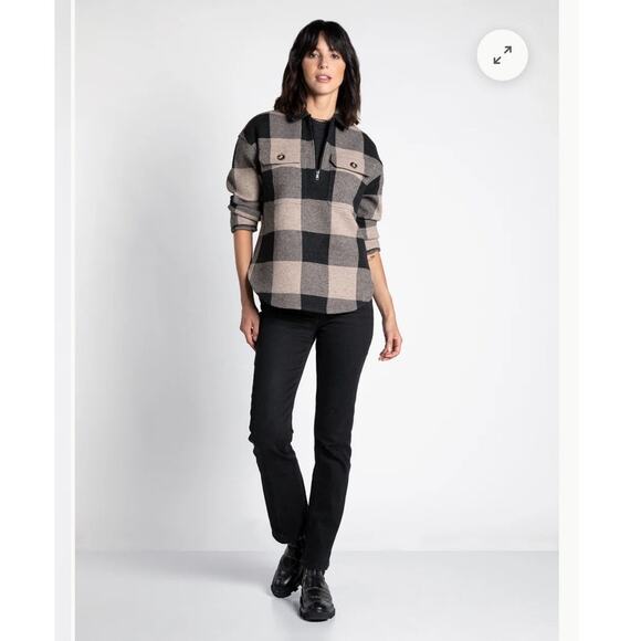 Thread & Supply Darius Jacket 1X Taupe Black Check Preppy Classic - Picture 10 of 11